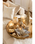 Porta T-Light Zoe Rotondo Vetro Argento Small. Jolipa
