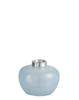Vaso Palla in Vetro/Metallo colore Blu Chiaro/Grigio Small. Jolipa