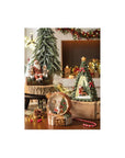 Pallina con Babbo Natale su doni con led. L'oca nera