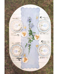 Runner boutis Celeste 45x140cm. Blanc Mariclò