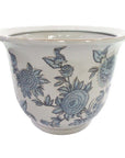 Vaso decorativo grande porcellana bianca con disegni. Blanc Mariclò