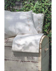 Lenzuola completo letto matrimoniale, ricamo ape, bianco. Blanc Mariclò