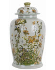 Vaso decorativo con coperchio alto. Blanc Mariclò