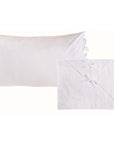 Lenzuola completo letto bianco, matrimoniale maxi, balza pizzo Sangallo. Blanc Mariclò