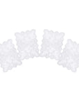 Set 4 Tovagliette americane in pizzo, colore bianco. Blanc Mariclò