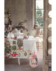 Set 6 copricuscini con stampa natalizia e gala, Linea Christmas Carol, 40x40. Blanc Mariclò