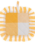Presina da cucina a quadri con gala, 16x16 cm. Blanc Mariclò