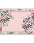 Tovaglietta americana con rose, in vinile, 35x48cm. Blanc Mariclò