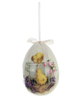 Decoro Uova di Pasqua canarini, misura piccola, in polyfoam. Blanc Mariclò