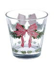 Bicchiere acqua decoro ghirlanda, in vetro, set 6pz. Blanc Mariclo'