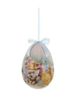 Decoro Uova di Pasqua canarini misura media, in polyfoam. Blanc Mariclò