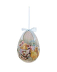 Decoro Uova di Pasqua canarini misura piccola, in polyfoam. Blanc Mariclò