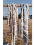 Plaid/copritutto, linea Eclectic day, colore grigio. Blanc Mariclò