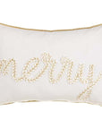 Cuscino in velluto con scritta, 49x34 cm. Blanc Mariclò