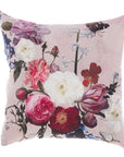 Cuscino quadrato velluto a fiori stampato, Linea Velvet. Blanc Mariclò