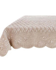 Copritavolo Boutis velluto beige. Blanc Mariclò