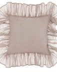 Cuscino con gale Linea Dentelle, colore ecrù, 45x45 cm. Blanc Mariclò
