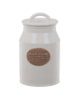 Barattolo con coperchio in ceramica bianca con scritta "Coffee". Blanc Mariclò