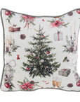 Cuscino velluto stampato, Linea Champagne, 30x30 cm. Blanc Mariclò