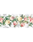 Runner con rose e gala, 50x150 cm. Blanc Mariclò