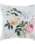 Cuscino con rose, 45x45 cm. Blanc Mariclò
