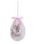 Decoro Uova di Pasqua coniglio misura media. Blanc Mariclò