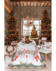 Tovaglia natalizia con gala 180x350 Blanc Mariclò