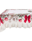 Tovaglia natalizia con gala 180x350 Blanc Mariclò