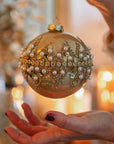 Sfere di Natale, platino e oro, 3 forme assortite. Blanc Mariclò