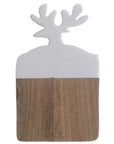 Tagliere con Renna, misura grande, in legno, 21x36x2 cm. Blanc Mariclò