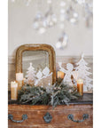 Set 2 decori Angelo legno lucido bianco Blanc Mariclò