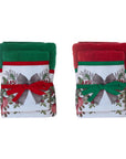 Coppia Spugna natalizia 2 colori assortiti Blanc Mariclò