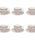 Set 6 tazzine caffè Natalizio in Porcellana Atollo Vintage. Tognana