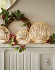 Sfera trasparente con perline e led, D.12 cm. Tognana