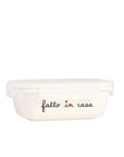 Contenitore ermetico misura M in gres decoro "Fatto in casa". Simple day