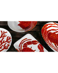 Insalatiera piccola, Linea Corallo, decoro stella marina, in ceramica. Virginia Casa