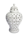 Potiche in ceramica, Linea Intrecci, misura piccola 21X35H. cm. Henriette