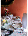 Servizio tavola da 6 Moon Watercolor, colore rosa/verde/lilla, in porcellana. Tognana