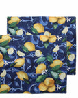 Set 2 tovagliette americane, disegno limoni, Linea Citrus. Tognana