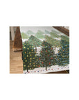 Runner natalizio Fairy Trees 45x170 cm., 100% lino. Tessitura Toscana Telerie