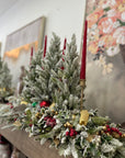 Candeliere 4 fiamme con paesaggio natalizio Fiori Di Lena