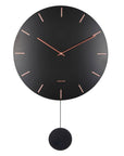 Orologio da Muro "IMPRESSIVE PENDULUM" colore nero e rame. KARLSSON