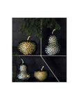 Mela decorativa, Linea Home decor voila, colore oro martellato, H. 14 cm. Tognana