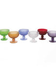 Set 6 coppette macedonia "Tuscany", in vetro, colori assortiti. Fade