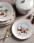 Set 6 piatti dolce, Toys Natale, 2 soggetti. Weissestal