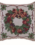 Cuscino quadrato gobelin ghirlanda. Blanc Mariclo