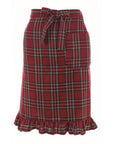 Grembiule con gala, linea Tartan. Blanc Mariclò