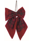 Decoro doppio fiocco porta tartan, linea Tartan. Blanc Mariclò