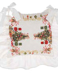 Set 6 copricuscini con stampa natalizia e gala, Linea Christmas Carol, 40x40. Blanc Mariclò