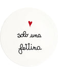 Alzata per dolci in gres decoro "Solo una fettina". Simple day